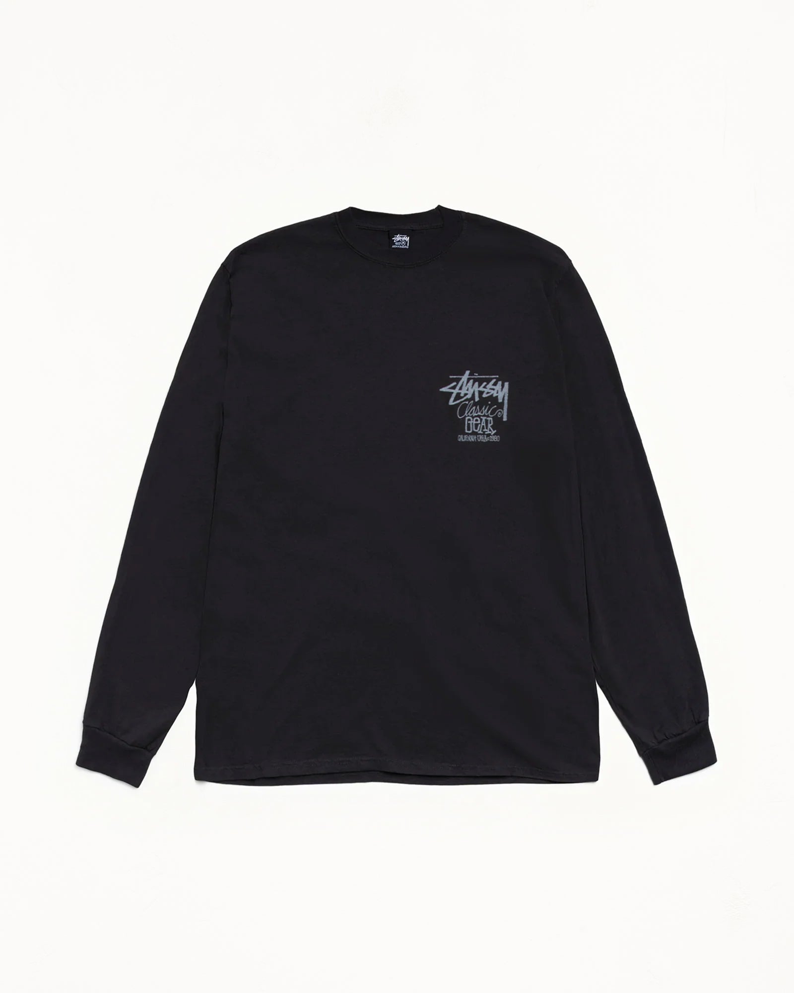 Classic Gear Pigment Dyed LS Tee In Black