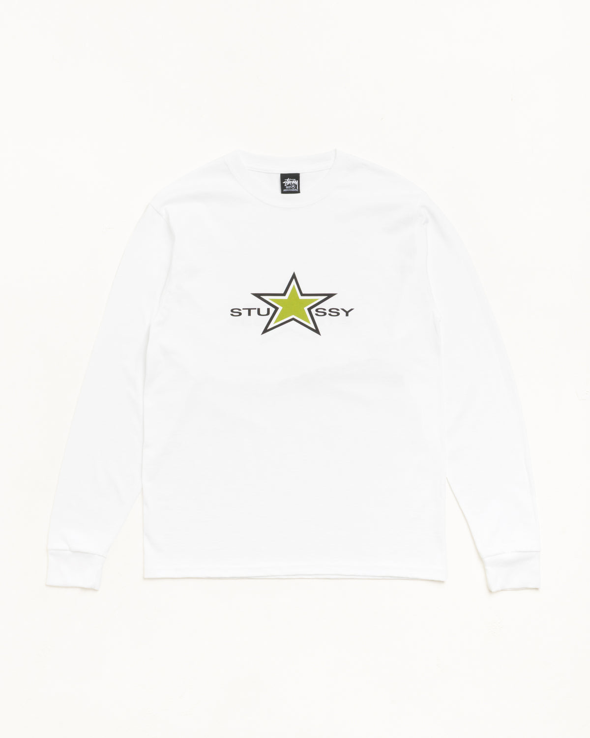 Stussy Star Ls Tee Unisex Long Sleeve In White