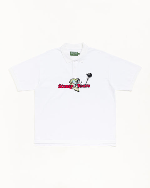 Stussy Tears Polo Unisex Short Sleeve In White
