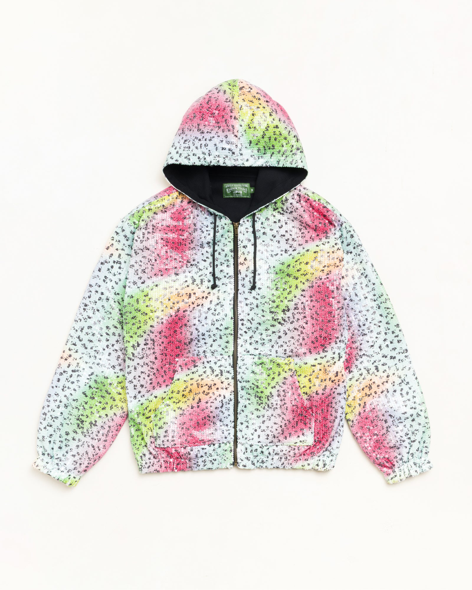 Denim Tears Sequin Zip Hoodie – Multi | Outerwear | Stüssy