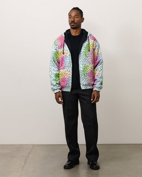 Stussy Tears Sequin Zip Hoodie Unisex Long Sleeve In Multi