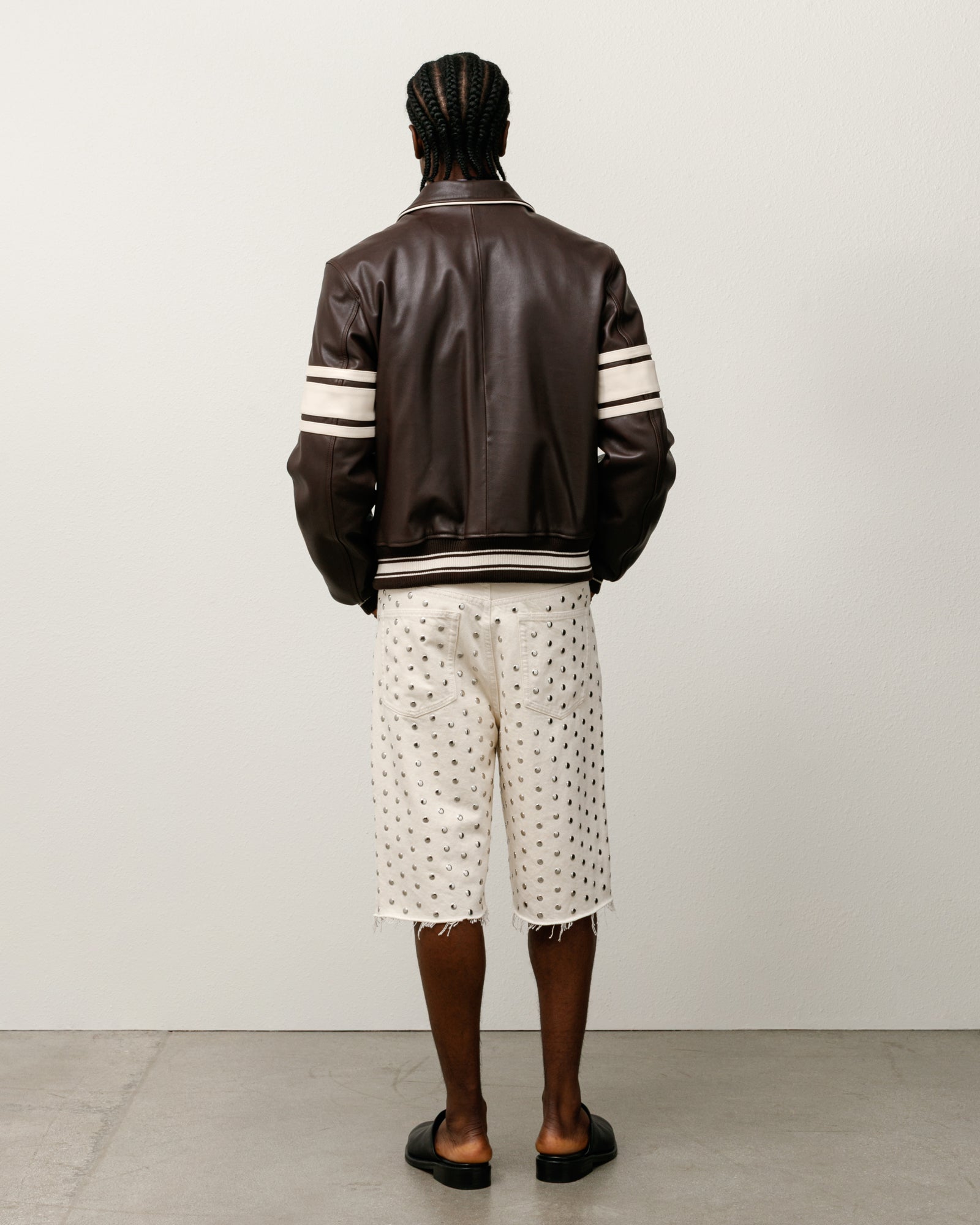 ジャケット・アウター Stussy WALES BONNER LEATHER VARSITY Wales Bonner Leather Varsity – Brown | Outerwear | Stüssy