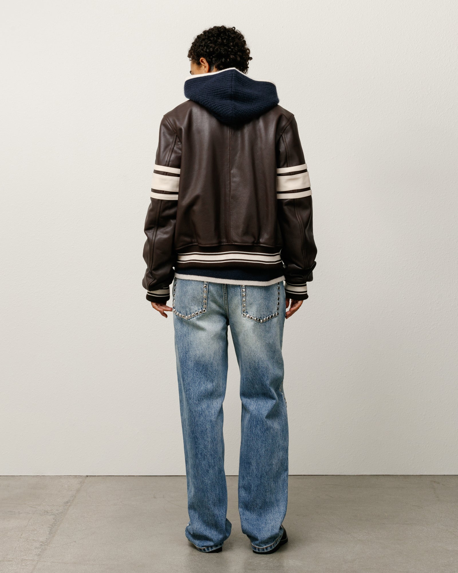ジャケット・アウター Stussy WALES BONNER LEATHER VARSITY Stussy WALES BONNER LEATHER VARSITY XL