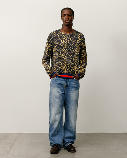 トップス STUSSY WALES BONNER LEOPARD SWEATER Wales Bonner Leopard Sweater – Golden | Sweaters & Knits