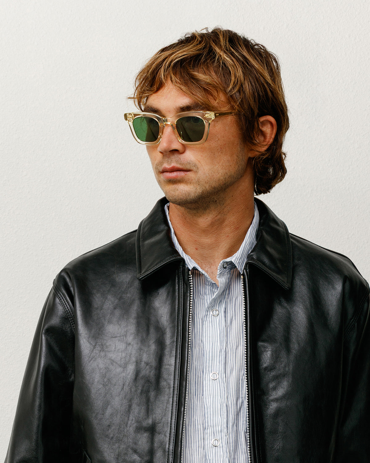 Ace Sunglasses – Bone / Green Lens | Accessories | Stüssy