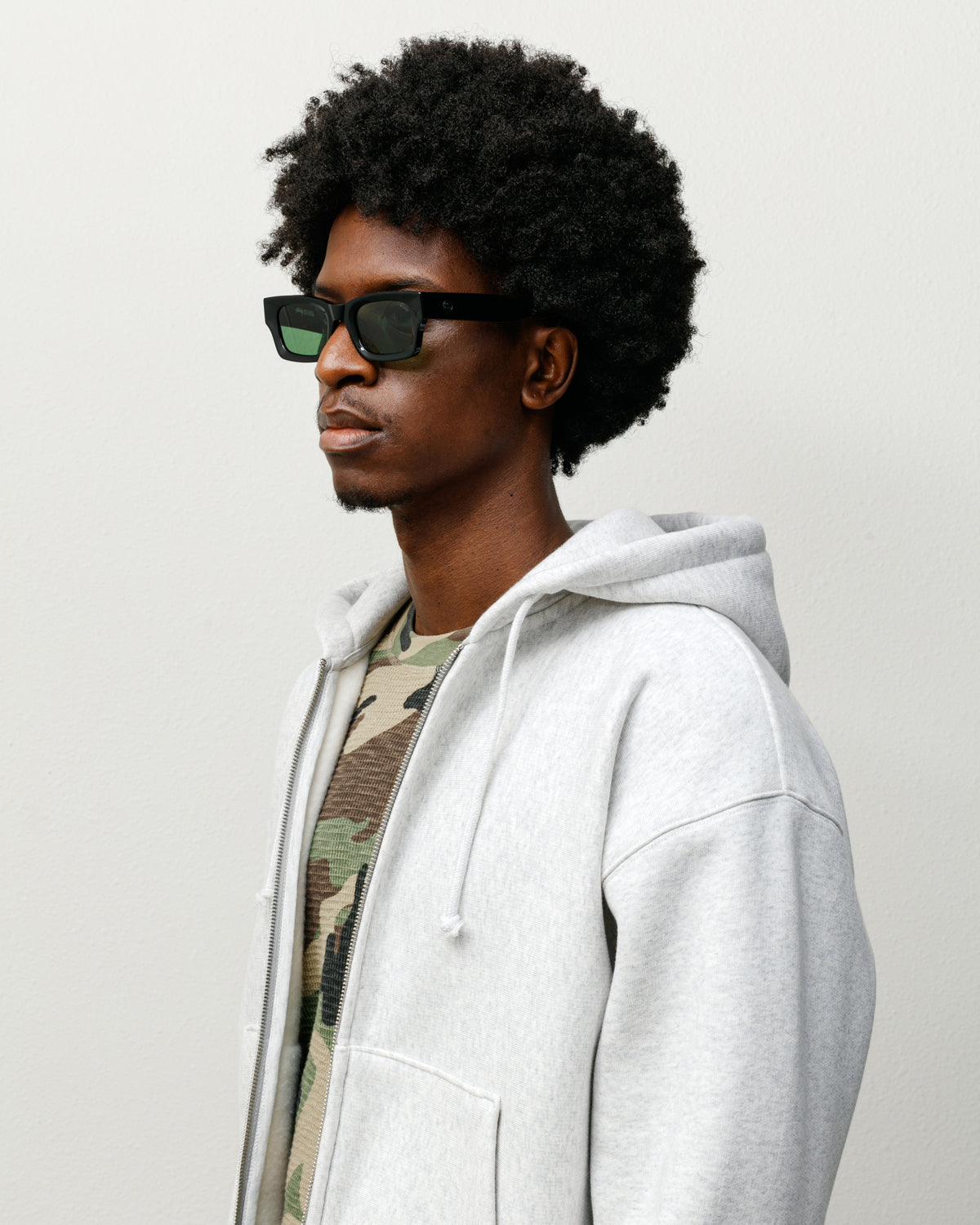Vincent Sunglasses – Black / Green Lens | Accessories | Stüssy