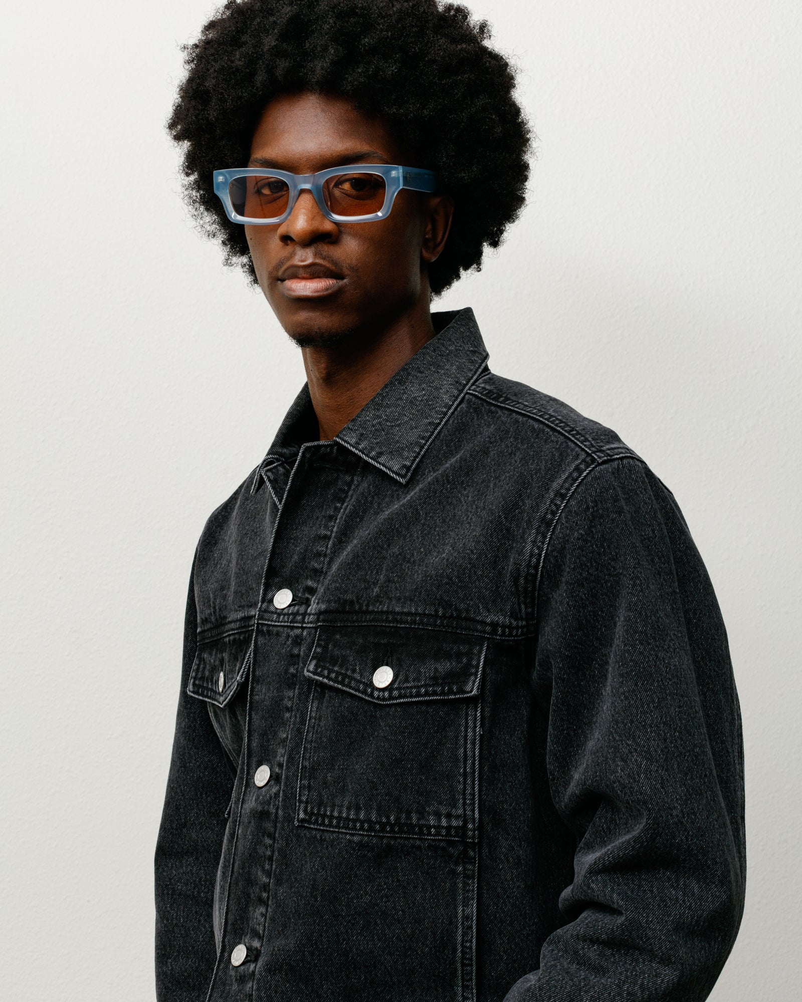 Vincent Sunglasses Accessories In Slate Blue / Orange Lens