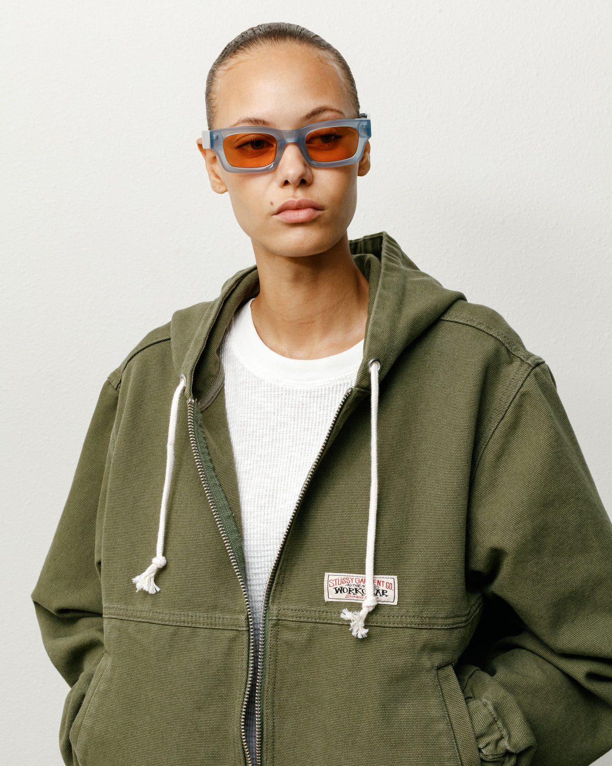 Vincent Sunglasses – Slate Blue / Orange Lens | Accessories | Stüssy