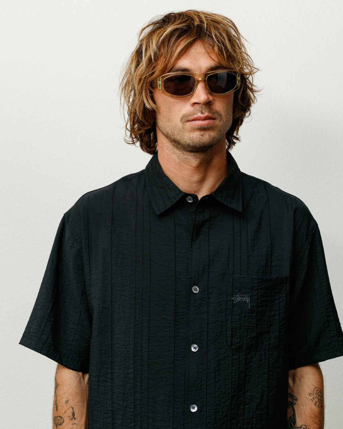 Landon Sunglasses – Champagne/Black Lens | Eyegear | Stüssy