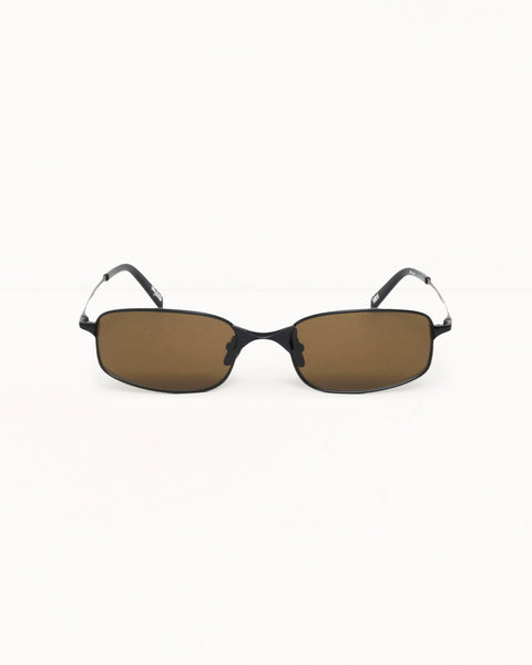 Simon Sunglasses Accessories In Matte Black/brown Lens