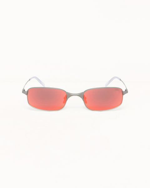 Simon Sunglasses Accessories In Matte Silver/sunflare Mirror
