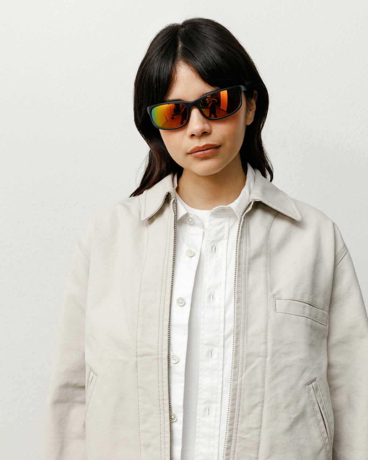 Julian Sunglasses – Frost Black/Orange Mirror Lens | Eyegear | Stüssy
