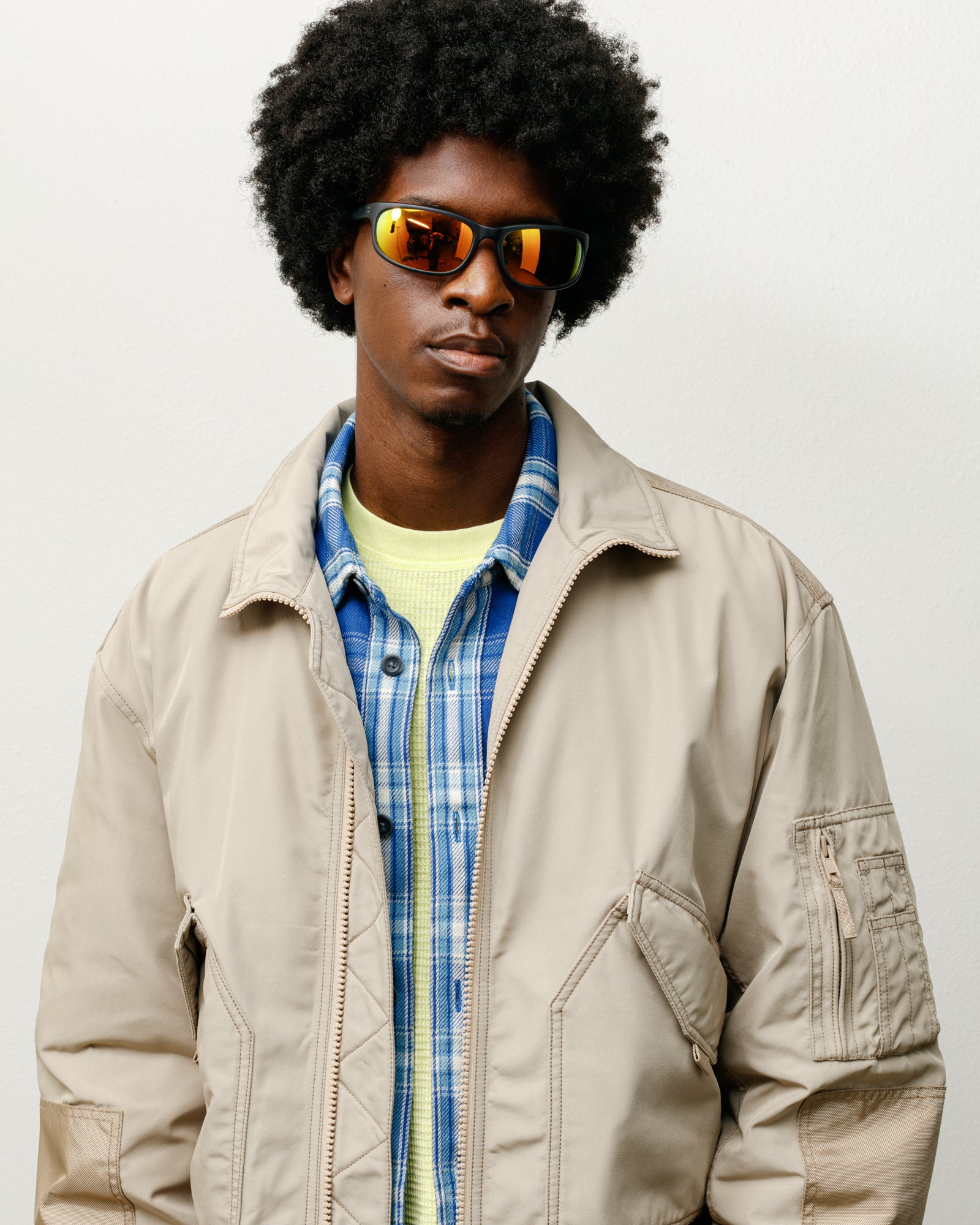 Julian Sunglasses – Frost Black/Orange Mirror Lens | Eyegear | Stüssy