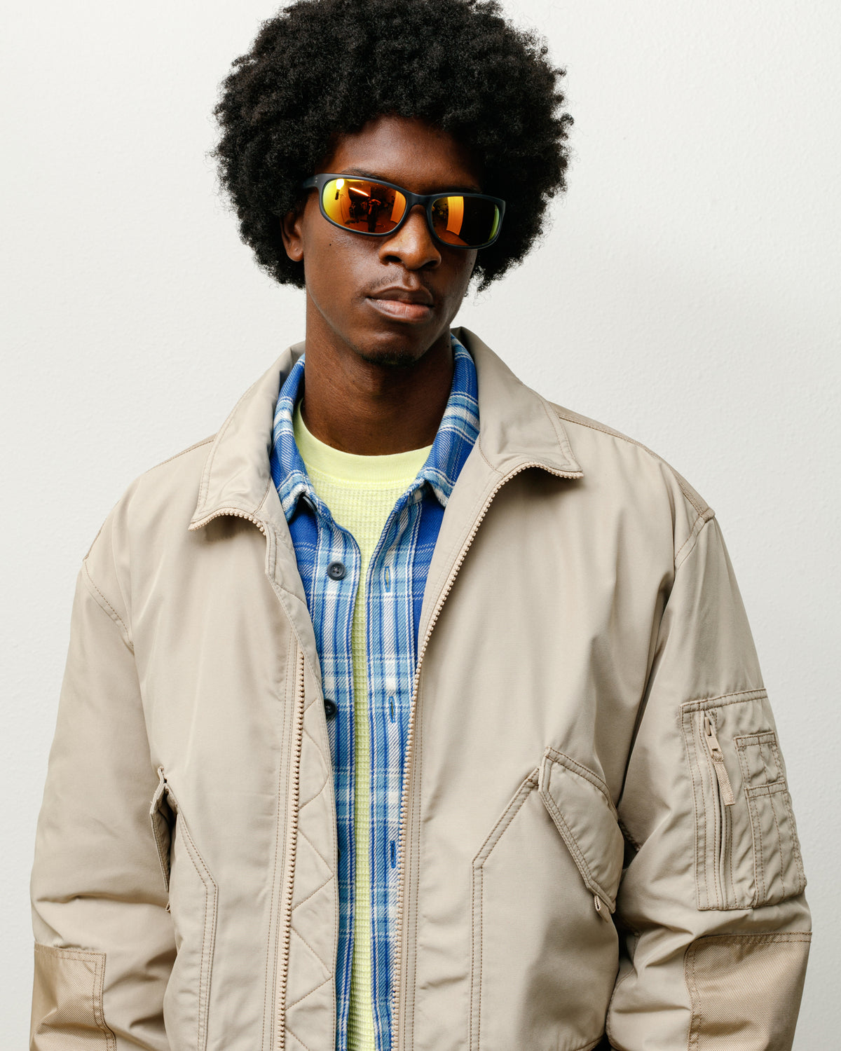 Julian Sunglasses – Frost Black/Orange Mirror Lens | Eyegear | Stüssy