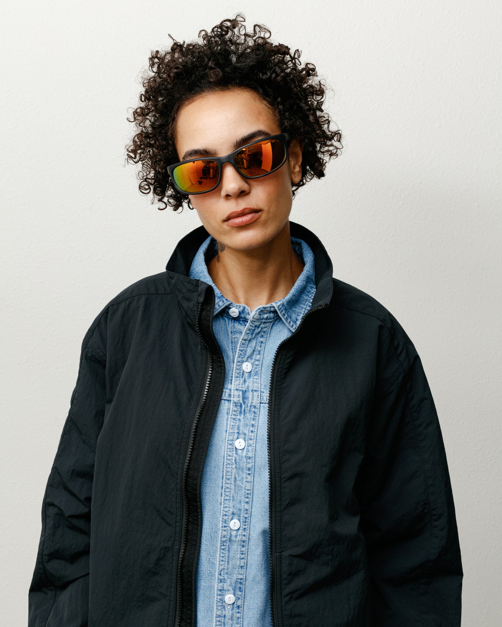 Julian Sunglasses – Frost Black/Orange Mirror Lens | Eyegear | Stüssy