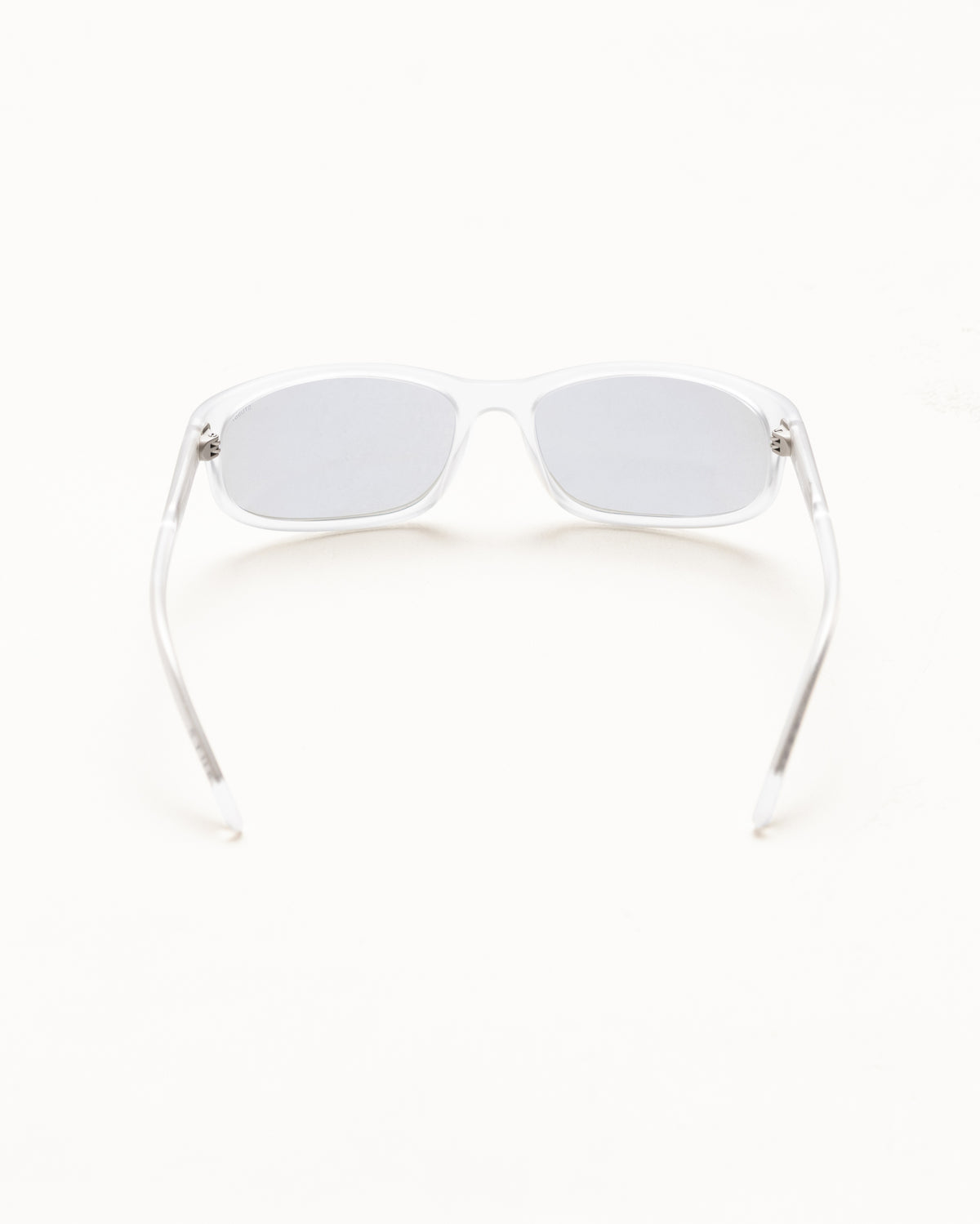 White Terry Glasses With Case- Stussy Julian Sunglasses – Frost Clear/Mirror Lens | Eyegear | Stüssy main image 3