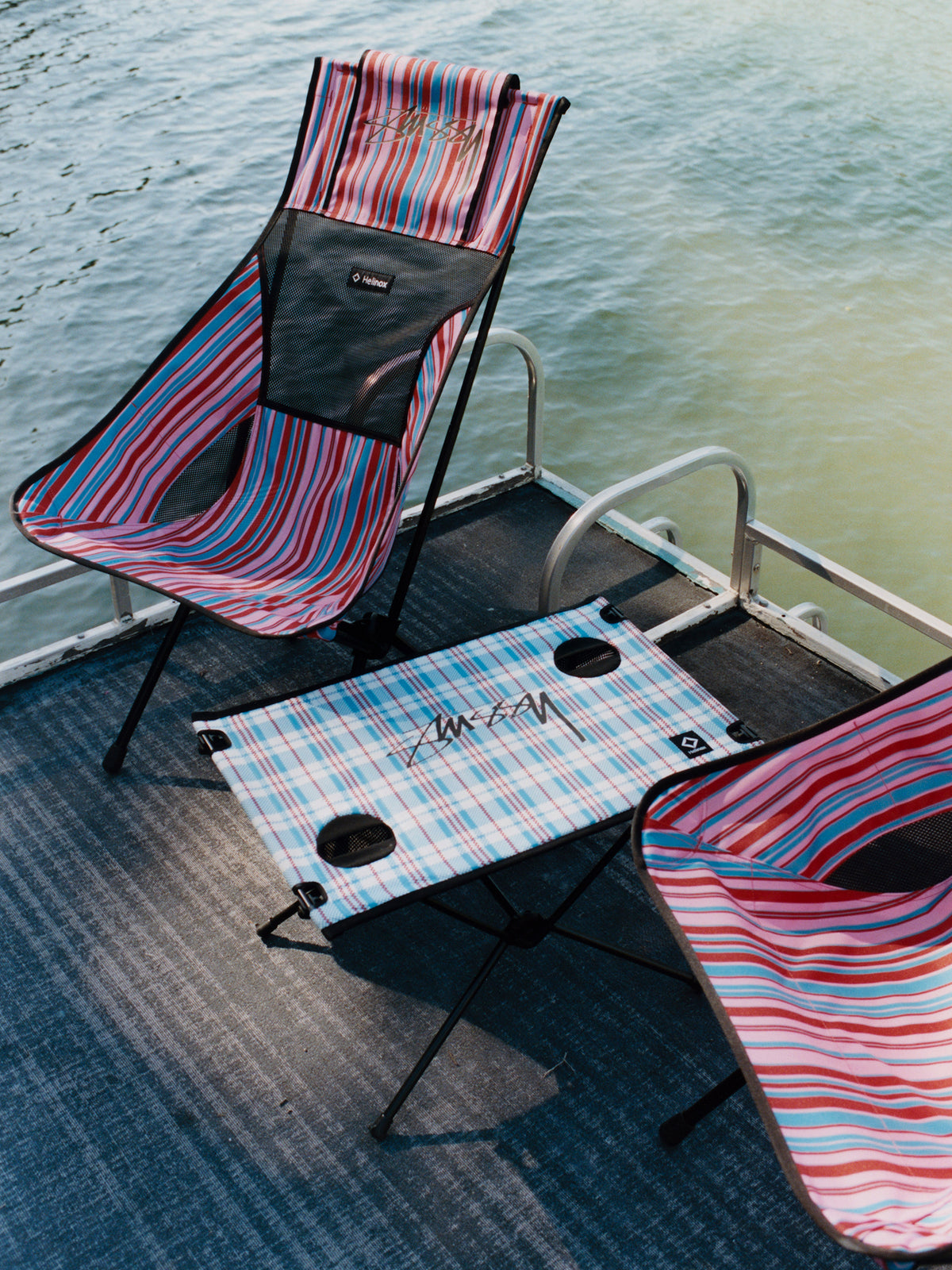 Stussy X Helinox Table One Unisex In Multi Blue