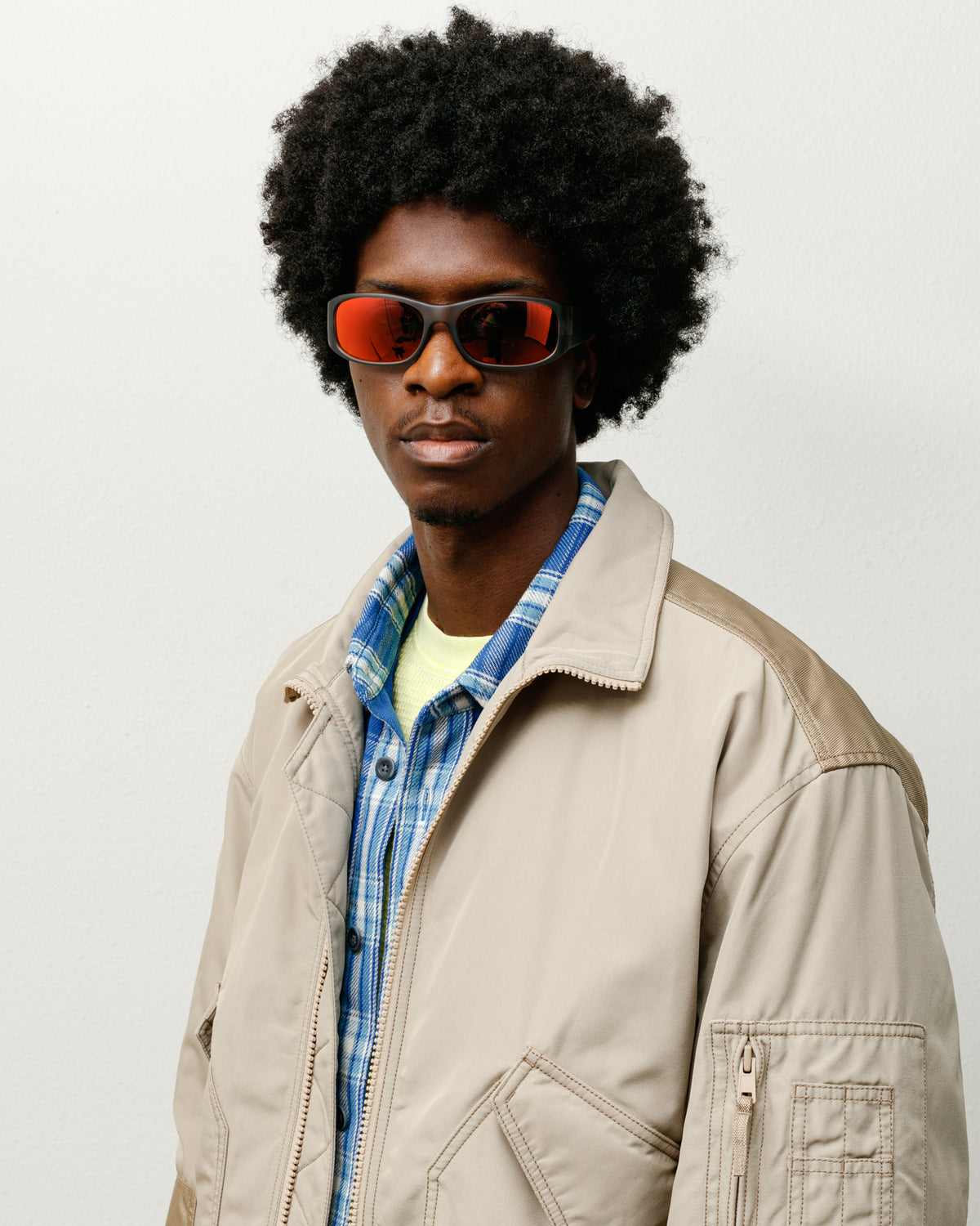 Mikey Polarized Sunglasses – Frost Smoke/Polar Red Lens | Eyegear 