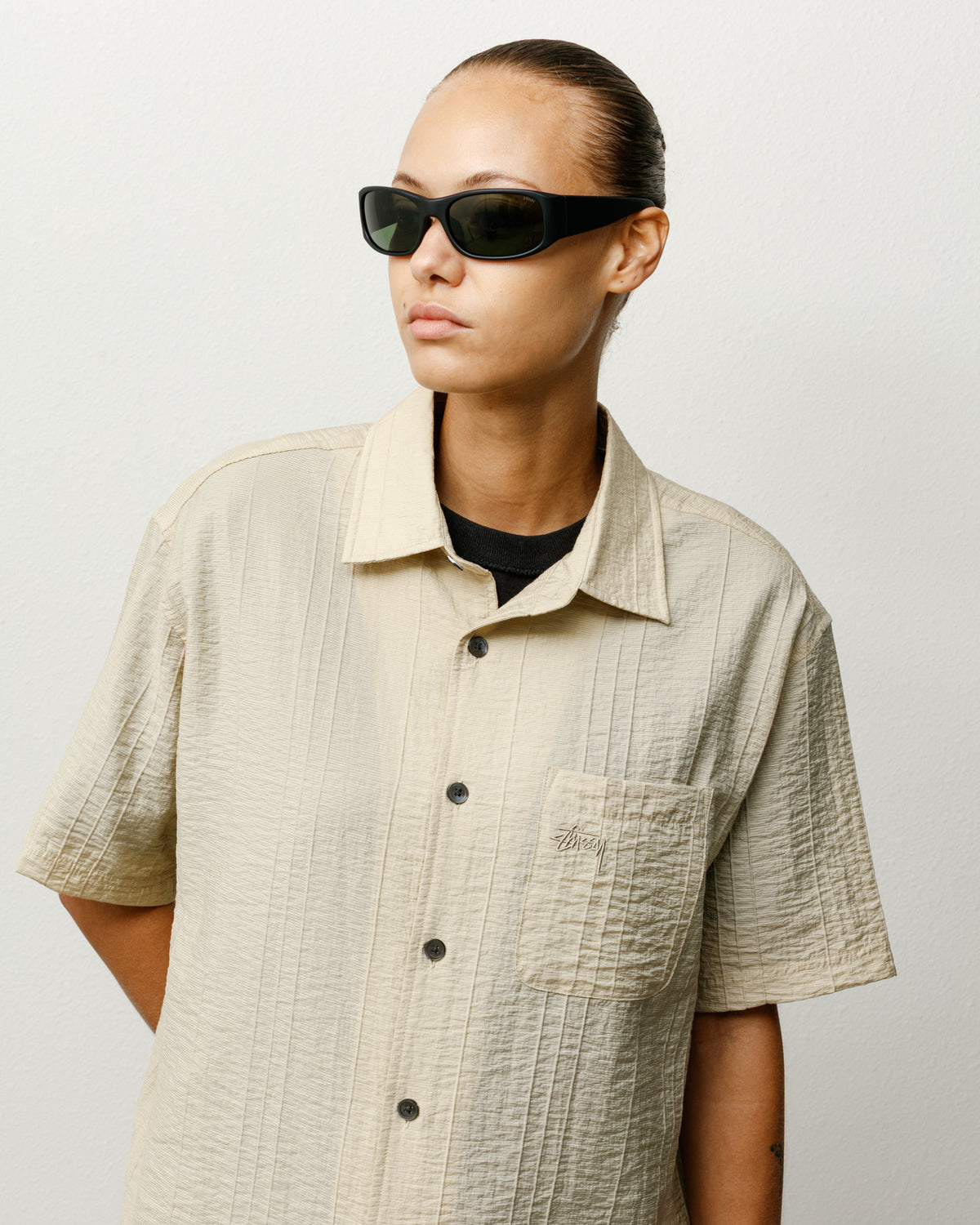 Mikey Sunglasses – Rubber Black/Dark Green Lens | Eyegear | Stüssy