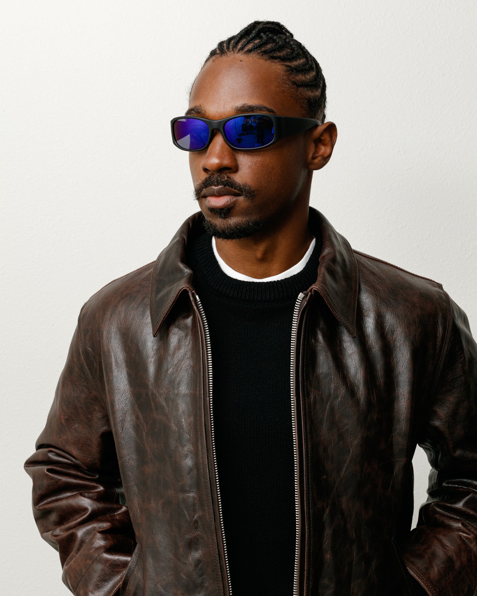 Mikey Sunglasses Accessories In Rubr Blk/polr Drk Blu Lens