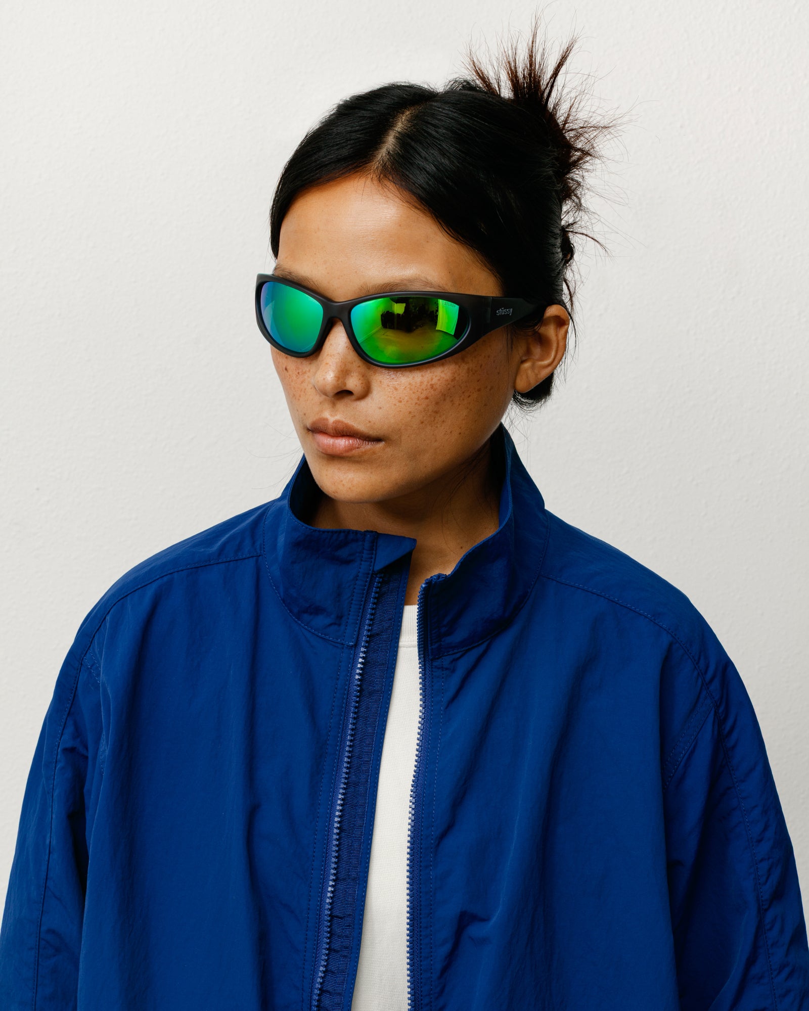 Adrian Sunglasses – Frost Grey/Green Mirror Lens | Eyegear | Stüssy