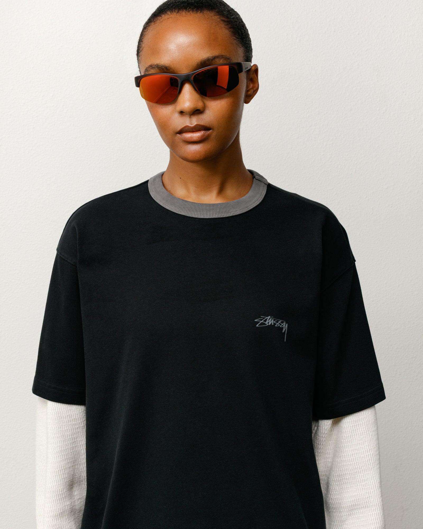 Hiro Sunglasses – Frost Brown/Red Mirror Lens | Eyegear | Stüssy