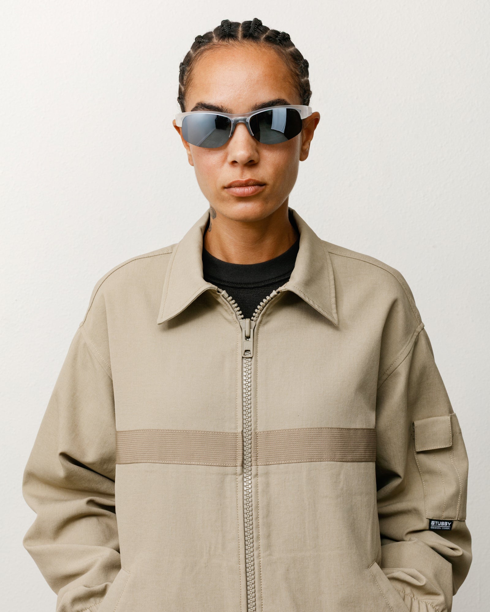 Hiro Sunglasses – Frost Clear/Mirror Lens | Eyegear | Stüssy