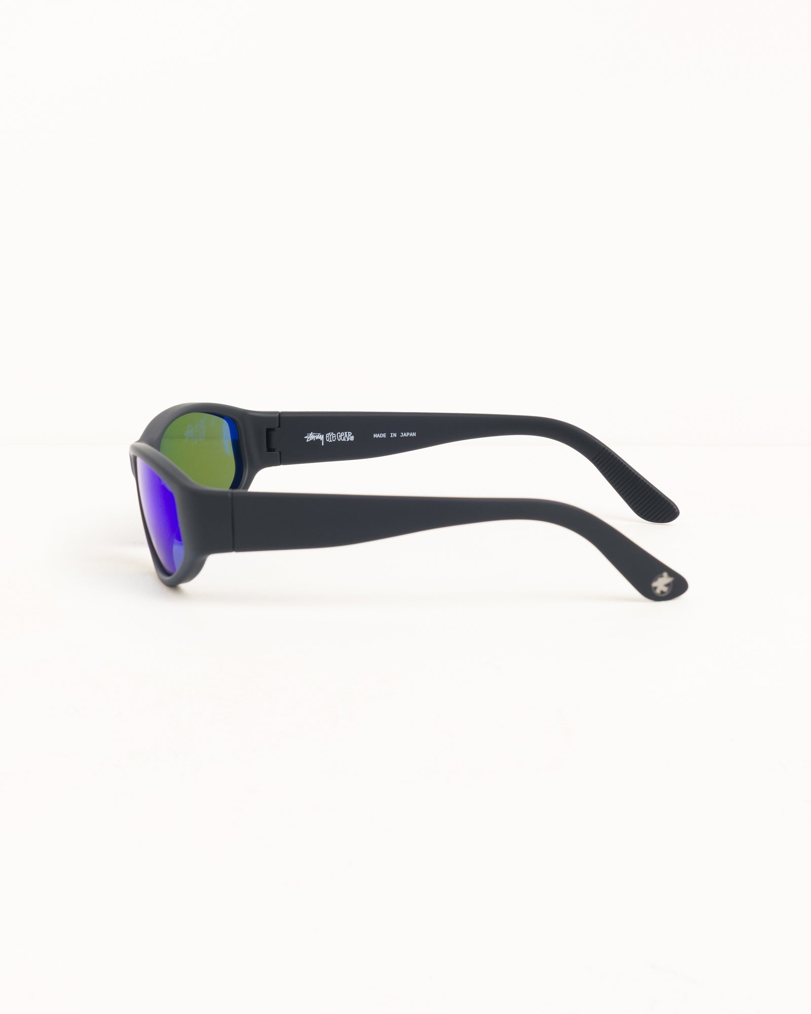 Leslie Sunglasses - Matte Black Rubber/Blue Mirror Lens | Eyegear