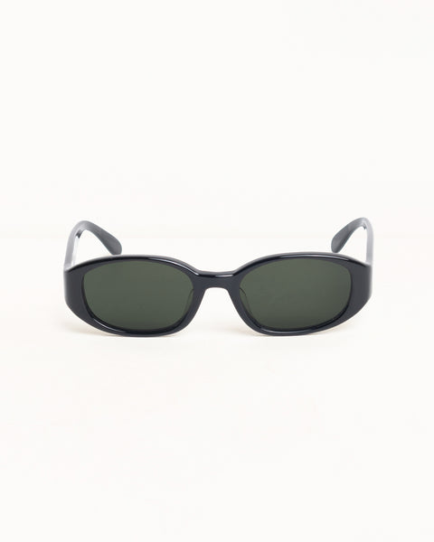 Roman Sunglasses Unisex In Black/dark Green Lens