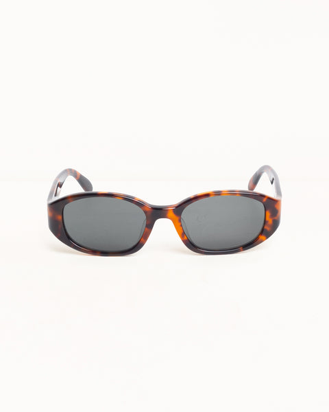 Roman Sunglasses Unisex In Brown Tortoise/black Lens