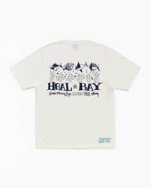Heal The Bay 40 Tee Mens Short Sleeve In Natural