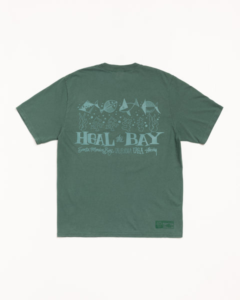 Heal The Bay 40 Tee Mens Short Sleeve In Pine