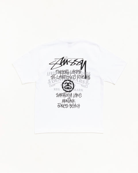 Dt Beach Tour Tee Unisex Short Sleeve In White