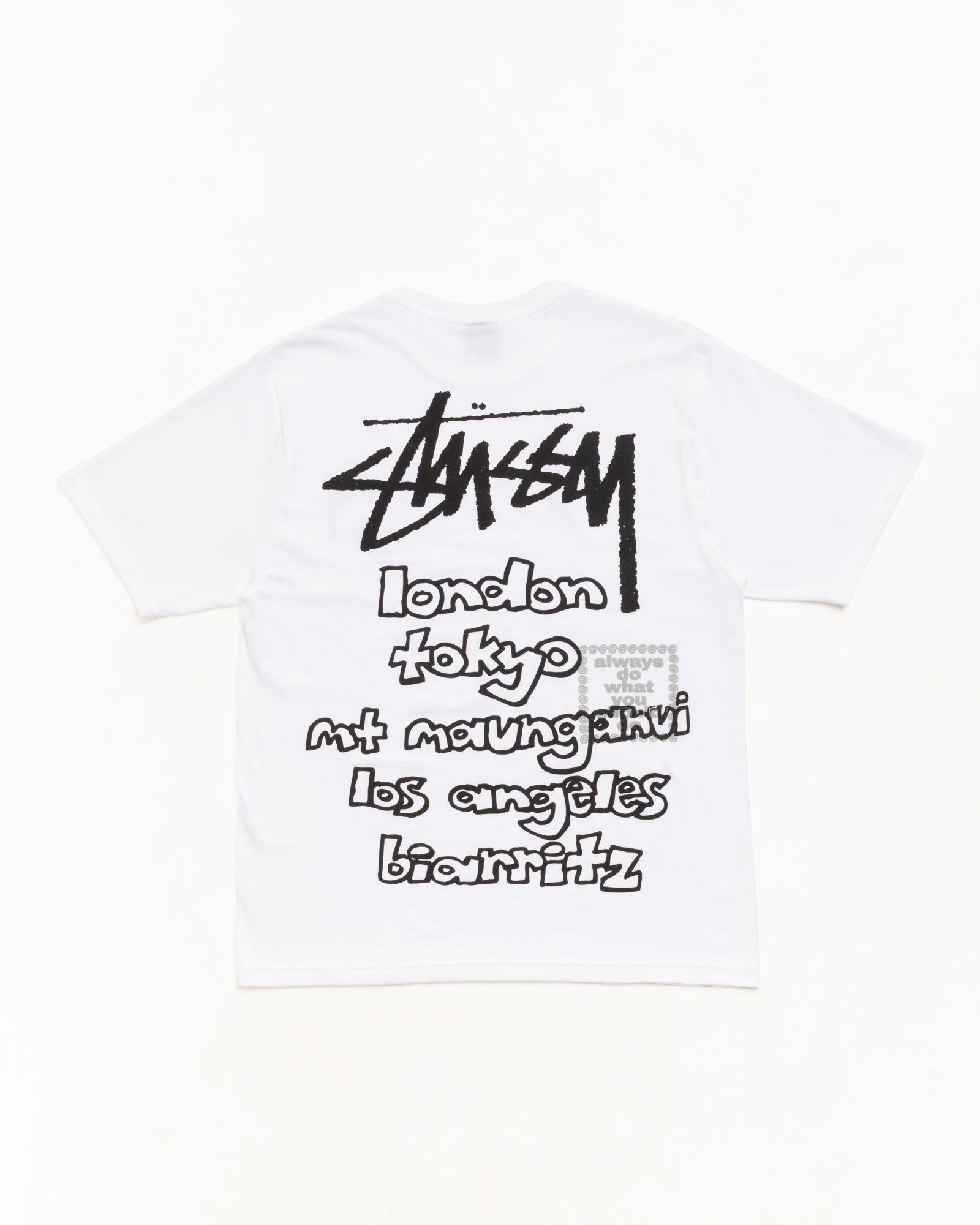 STÜSSY & ALWAYS WORLD TOUR TEE White M S Stussy Always World Tour Tee 白 Stüssy & Always World Tour Tee