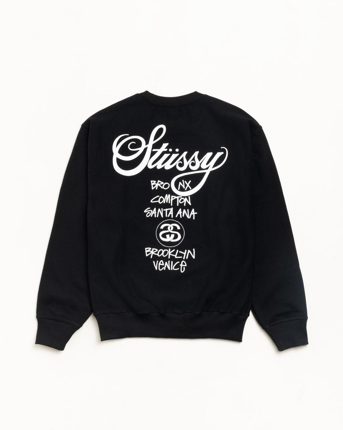 World Tour Crew – Black | Sweats | Stüssy
