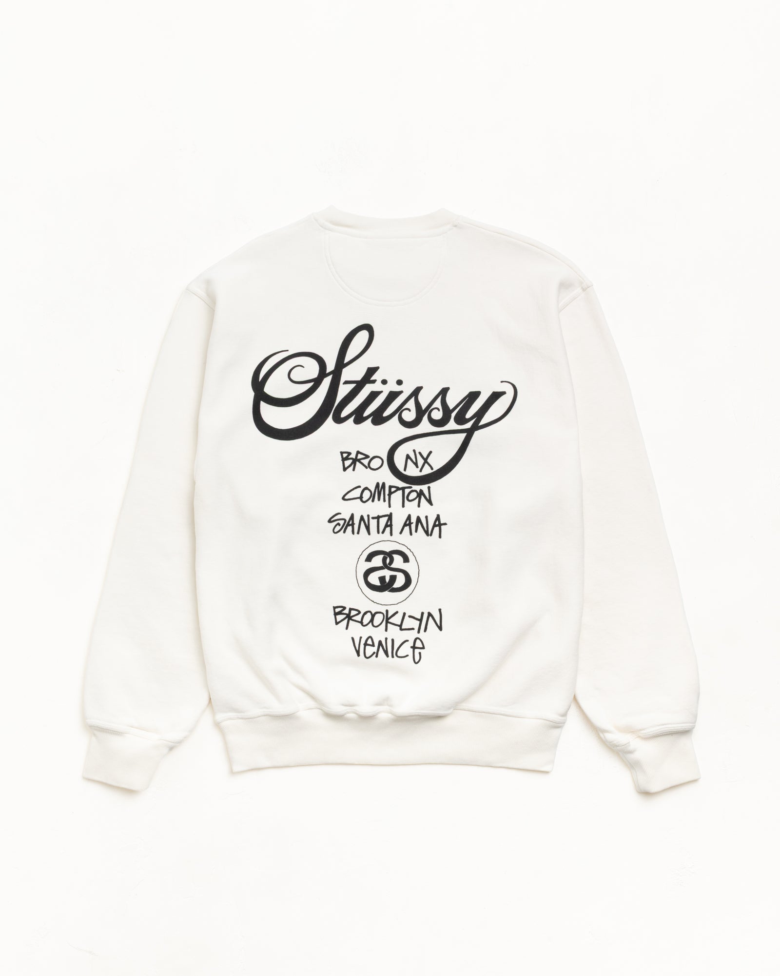 World Tour Pig. Dyed Crew Mens Long Sleeve In Natural