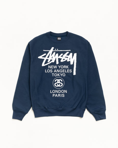 World Tour Crew Mens Long Sleeve In Navy