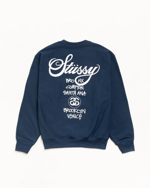 World Tour Crew Mens Long Sleeve In Navy