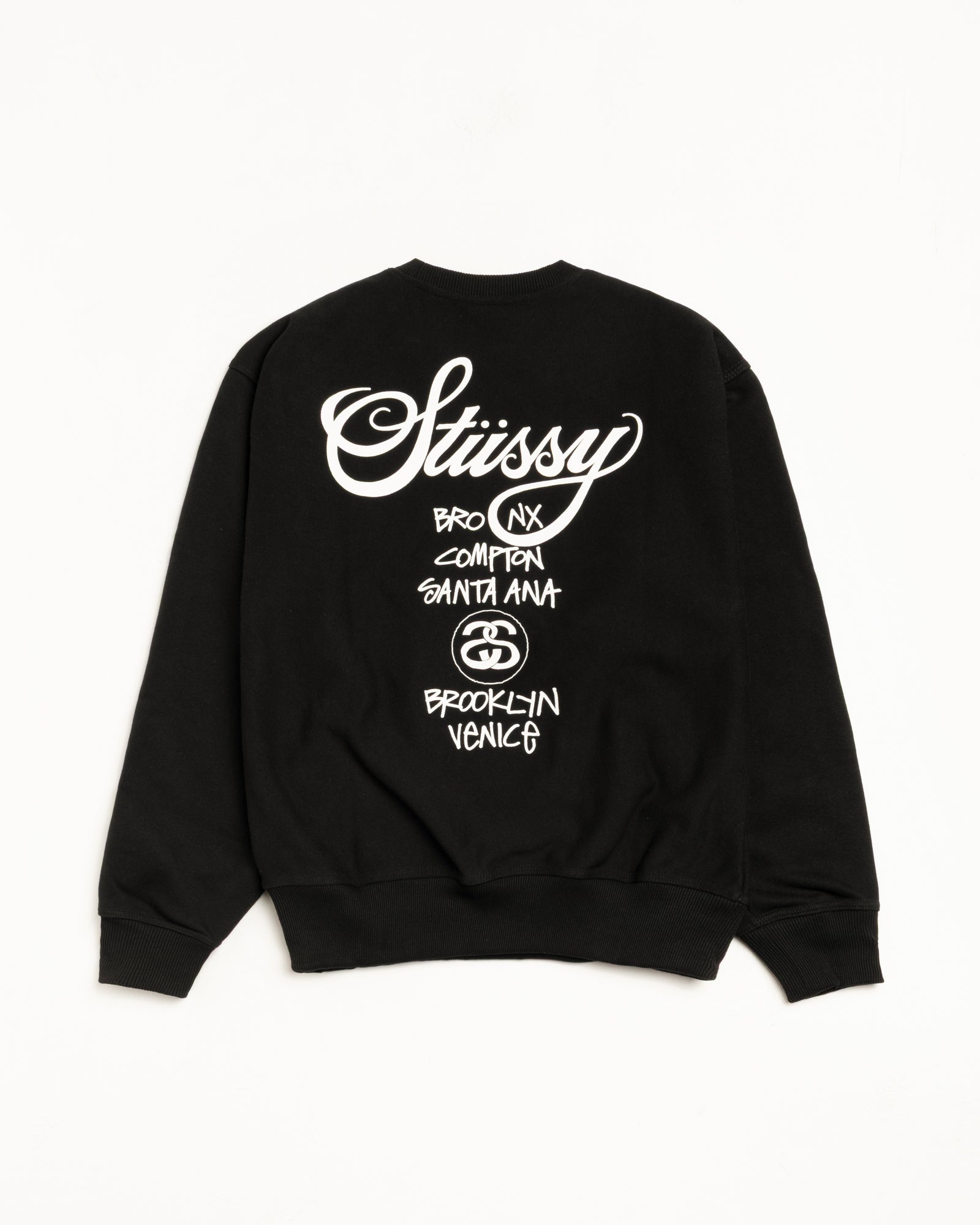 World Tour Crew – Black | Crew Sweats | Stüssy