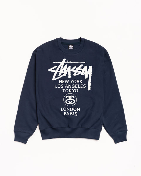World Tour Crew Mens Long Sleeve In Navy