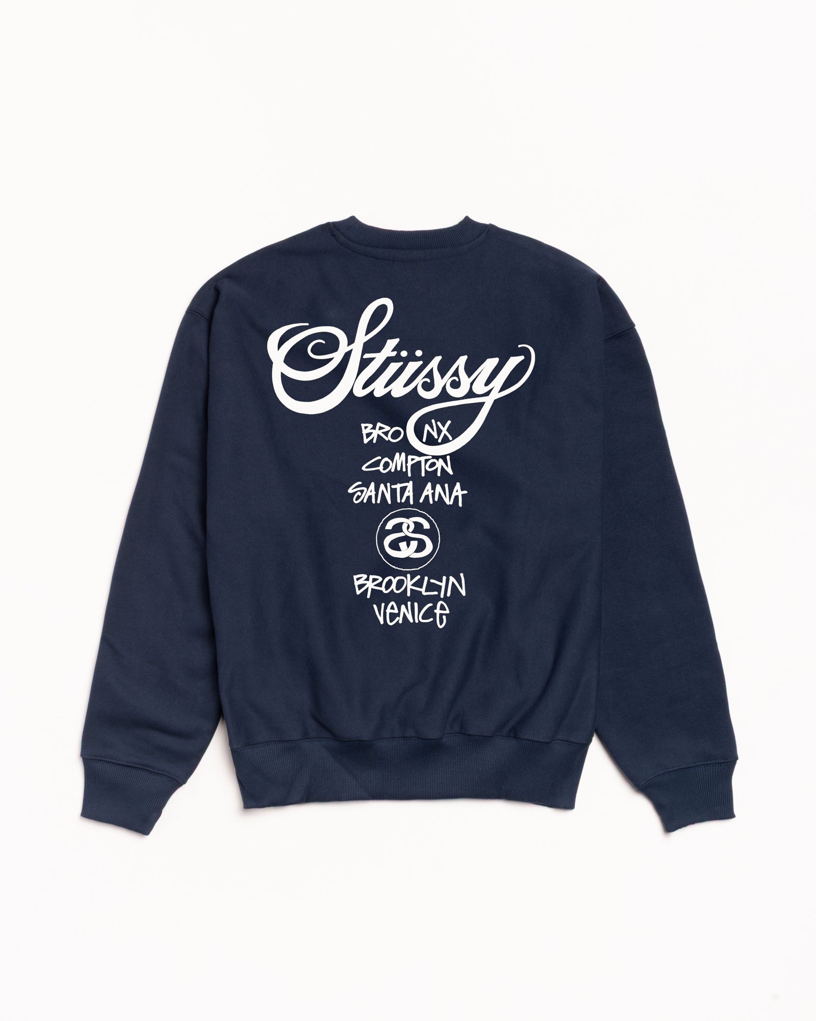 World Tour Crew – Navy | Crew Sweats | Stüssy