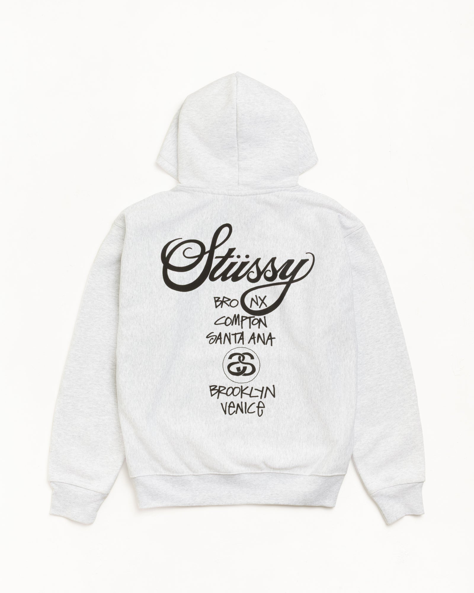 World Tour Hoodie – Ash Heather | Sweats | Stüssy