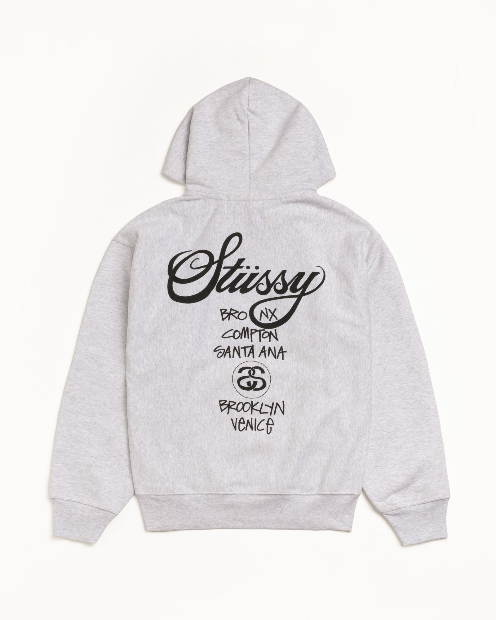 World Tour Hoodie – Ash Heather | Sweats | Stüssy