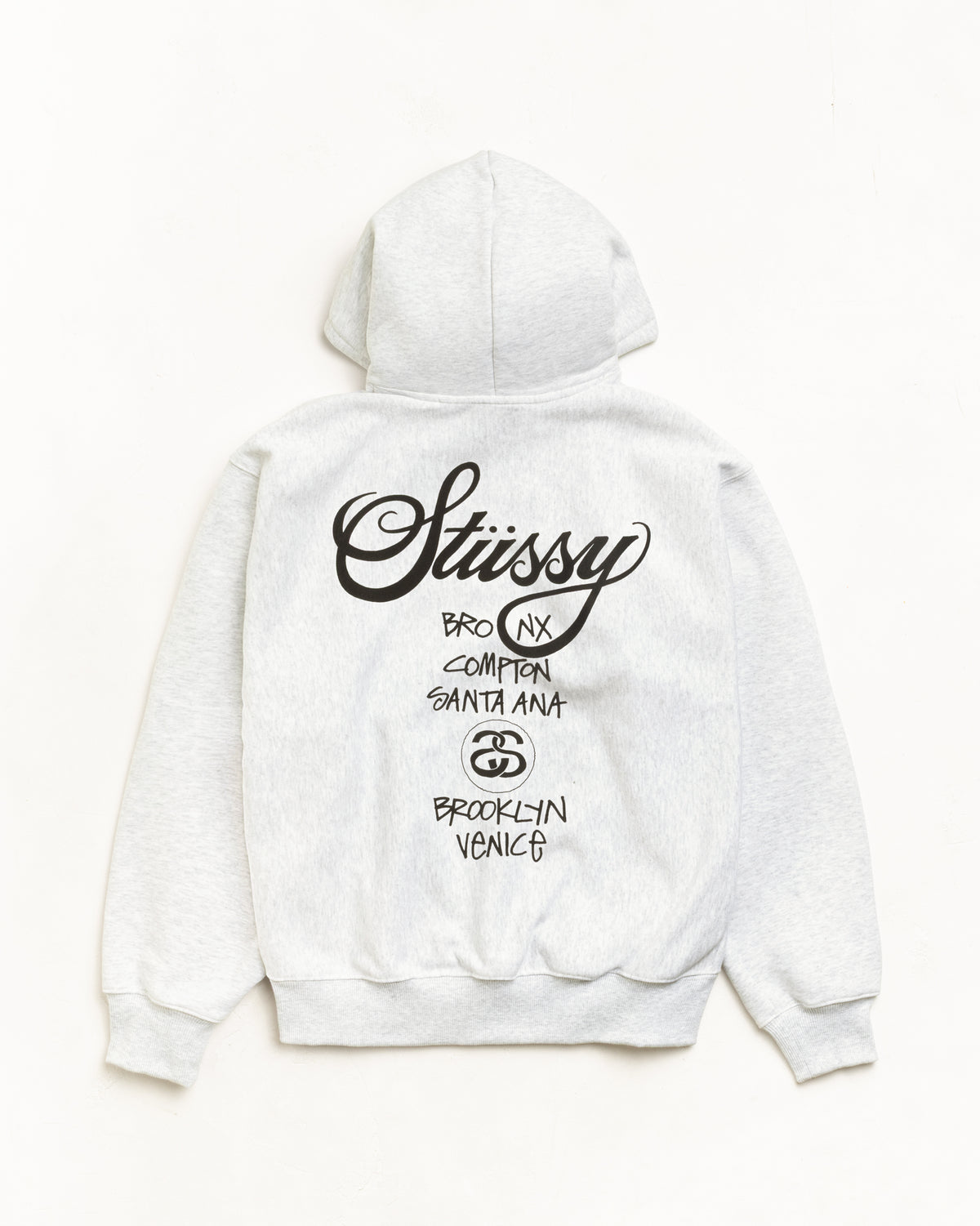 World Tour Hoodie – Ash Heather | Sweats | Stüssy