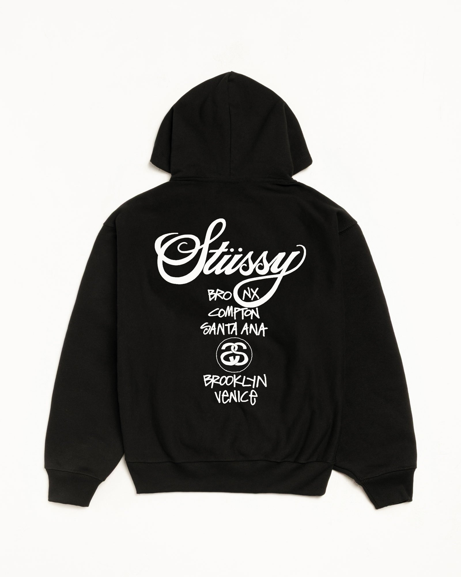 World Tour Hoodie – Black | Sweats | Stüssy