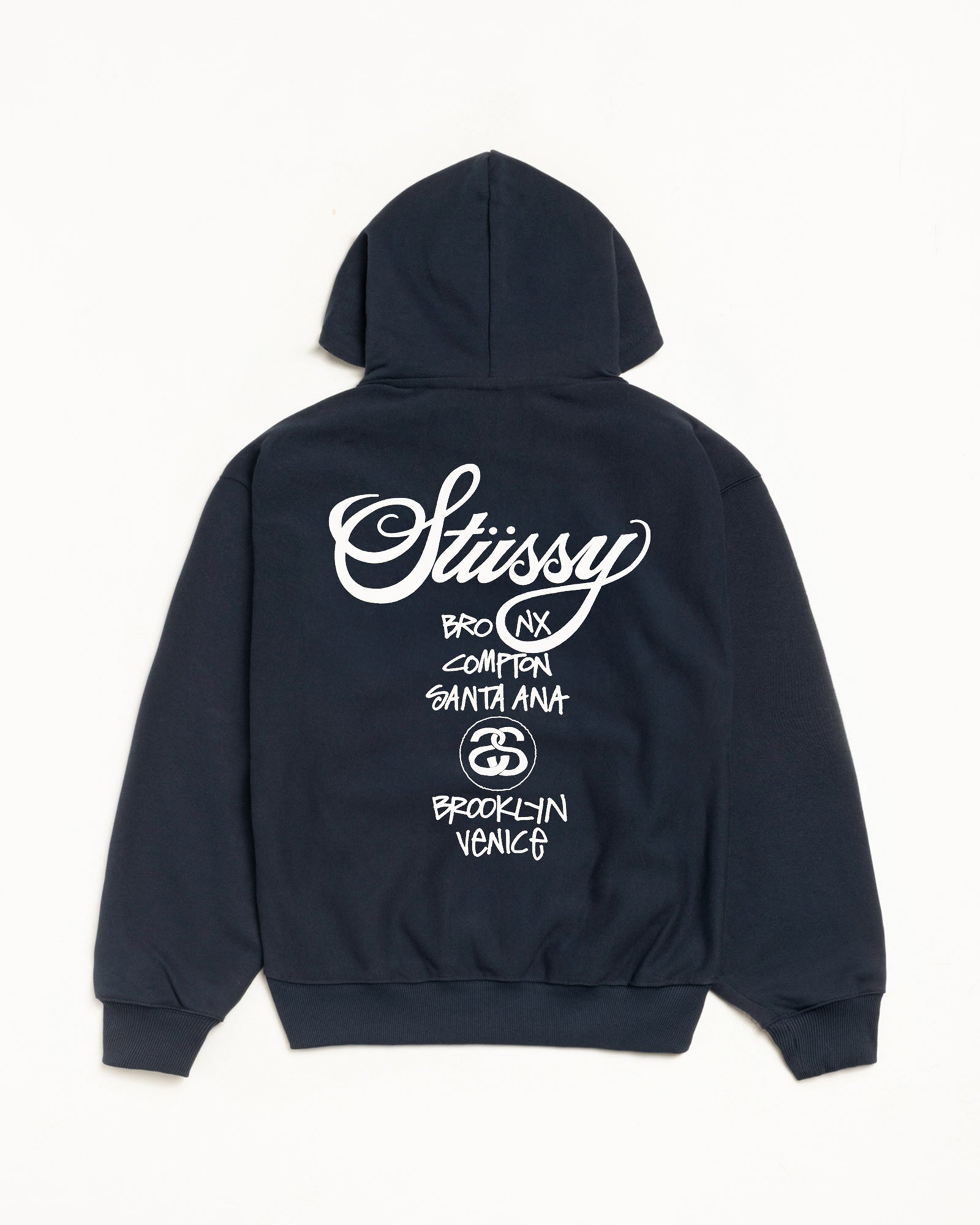 World Tour Hoodie – Navy | Sweats | Stüssy