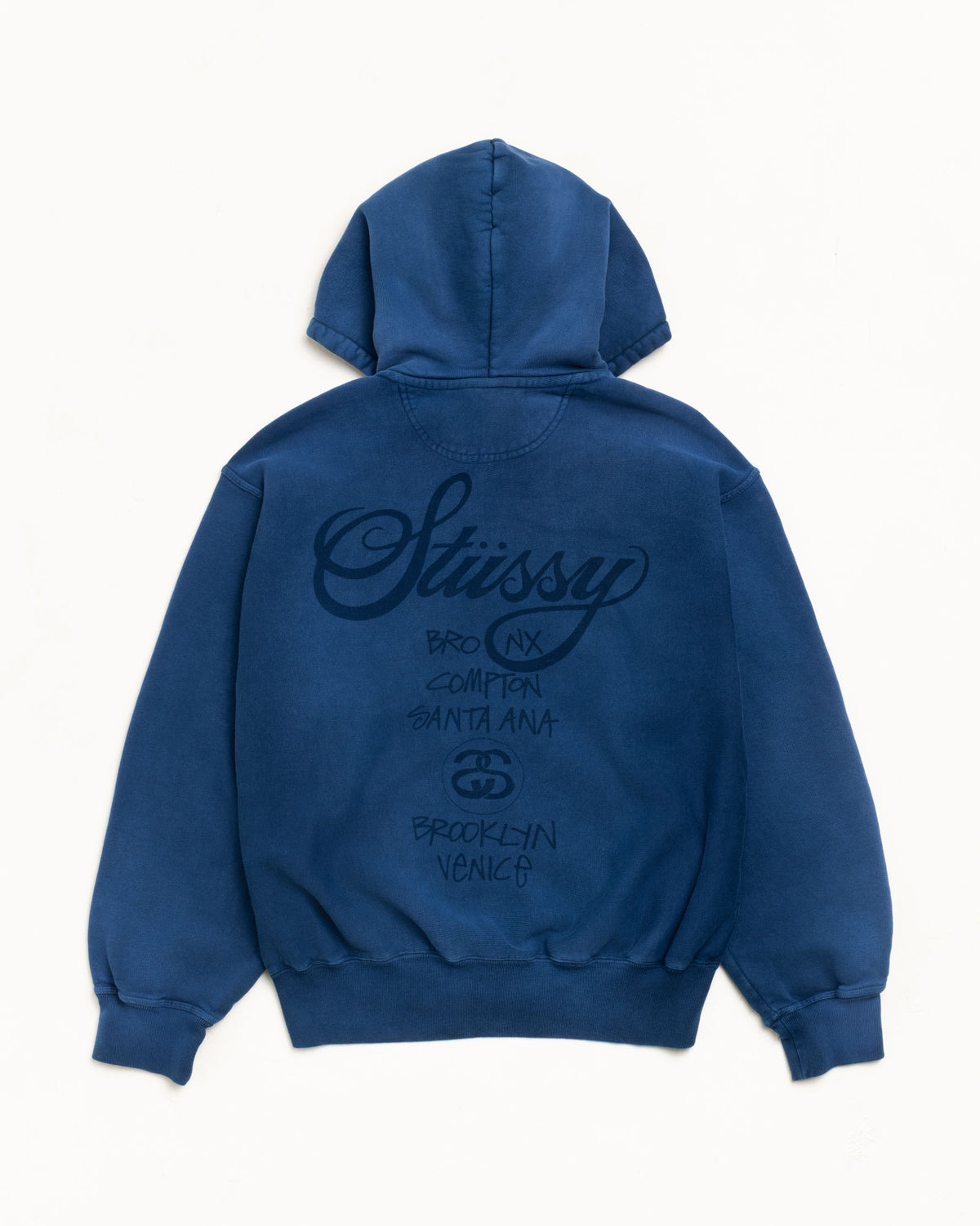 World Tour Zip Hoodie – Sun Faded Navy | Sweats | Stüssy