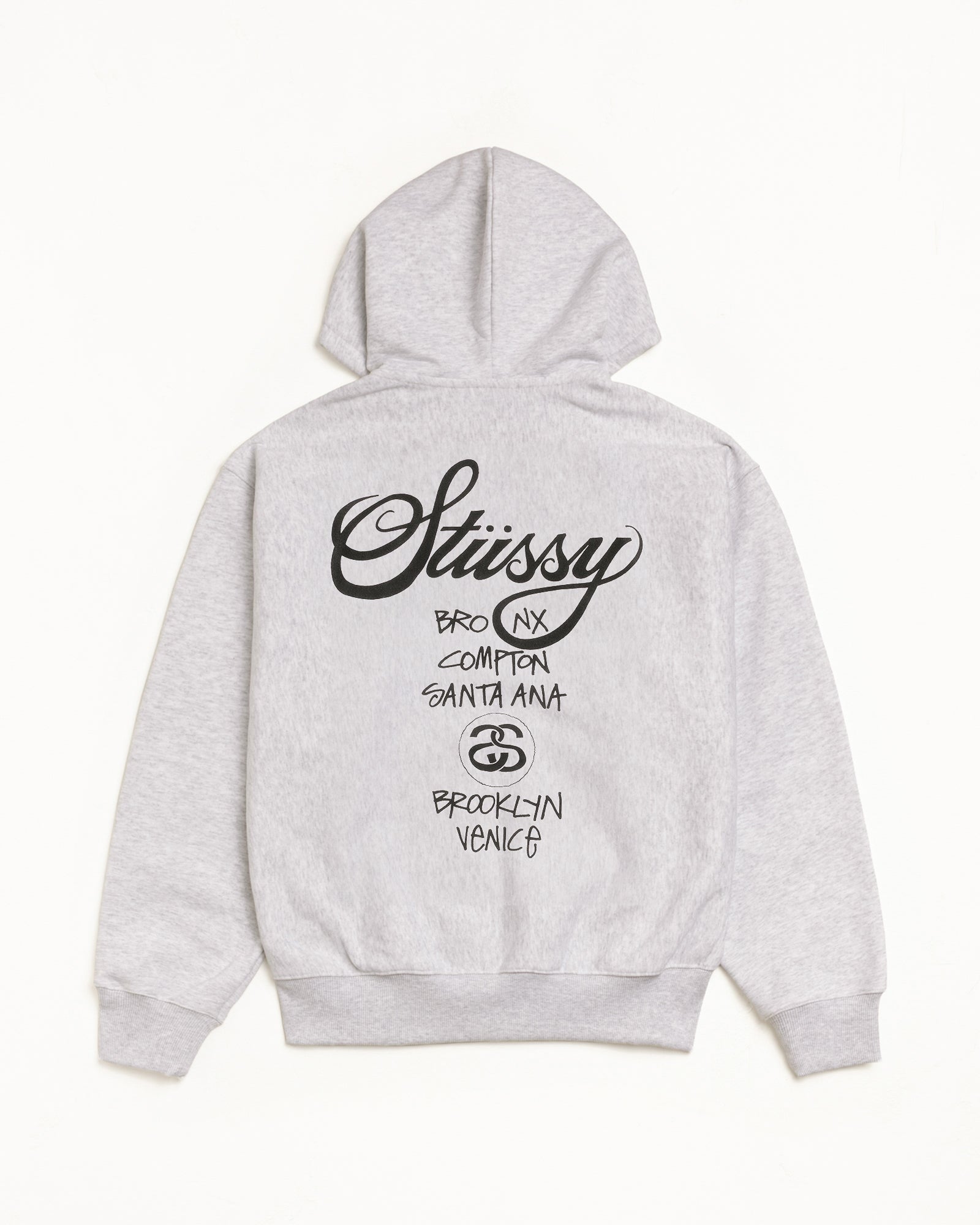 ステューシーWORLD TOUR ZIP HOODIE ジップアップパーカーL World Tour Zip Hoodie – Ash Heather | Sweats | Stüssy