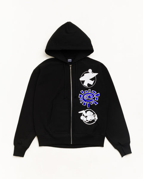 Always Stack Zip Hoodie in the color Black