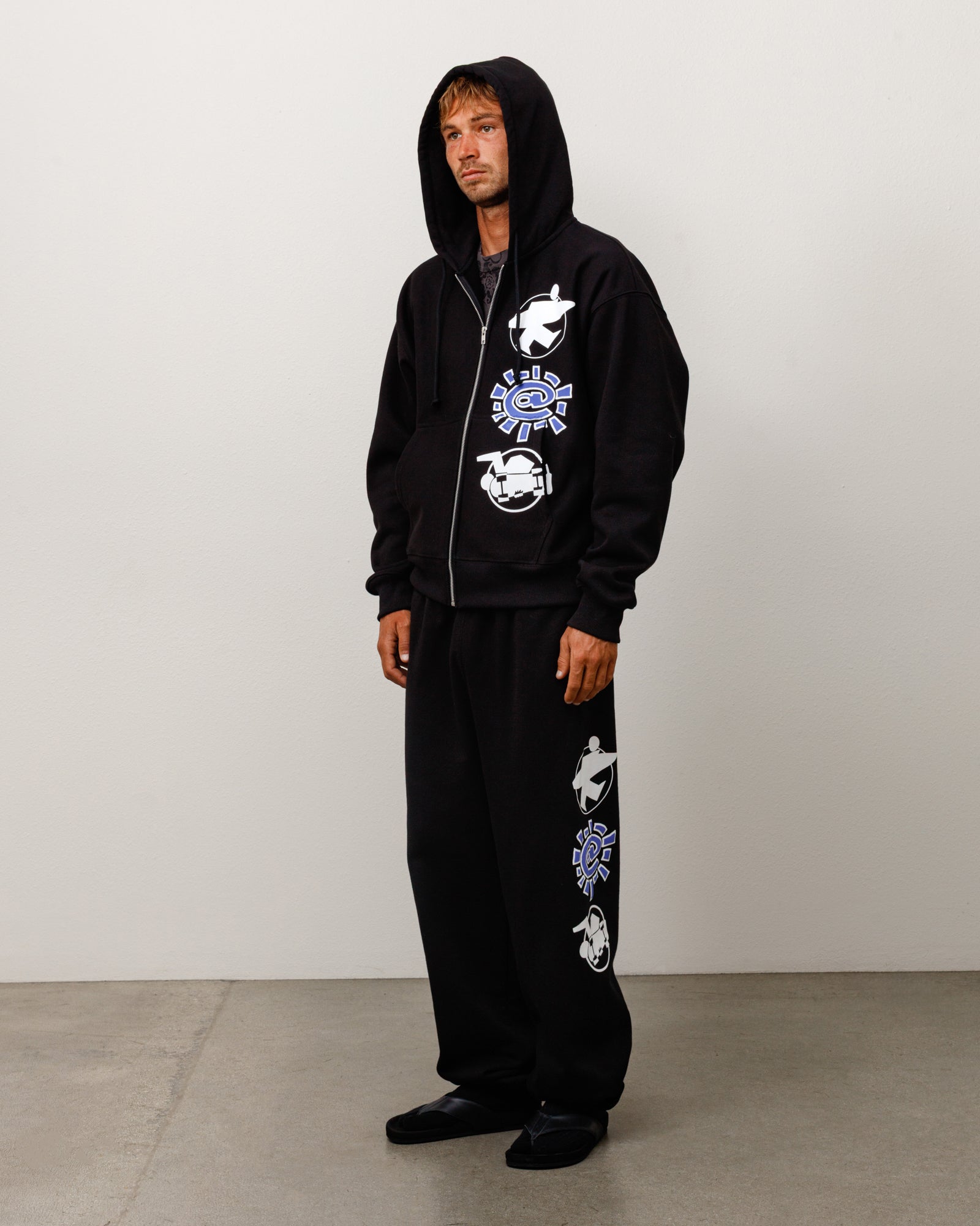 Stüssy & Always Stack Zip Hoodie in the color Black